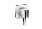Kolanko Hansgrohe z podłączeniem 1/2x1/2 cala, захист від зворотного потоку води( із &#1 - хром