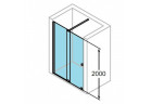 Двері розсувні Huppe Xtensa Pure Walk-In 1201 - 1400 mm, ліве, одночастинні, el. stały, прозорі Anti-Plaque - Black Edition