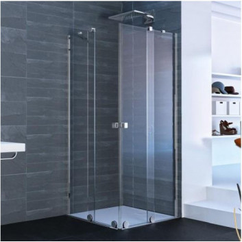 Двері розсувні Huppe Aura Elegance , 900 x 900 mm, прозоре скло срібний mat , - sanitbuy.pl