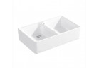 Zlewozmywak керамічний Villeroy & Boch Sink Unit 90 X, 90x55 cm dwukomorowy, CeramicPlus - білий Weiss Alpin