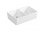 Zlewozmywak керамічний Villeroy & Boch Sink Unit 90 X, 90x55 cm dwukomorowy, CeramicPlus - білий Weiss Alpin