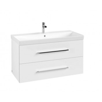 Шафка підраковинна Villeroy & Boch Avento kryształowy сірий, 96,7 x 52 x 44,7 cm, 2 szuflady- sanitbuy.pl