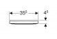 Geberit Smyle Square Сидіння для унітазу, кріплення z góry, zachodząca накривка дошки для унітазного сидіння, slim design