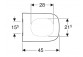 Geberit Smyle Square Сидіння для унітазу, кріплення od góry, wolne opadanie, z wypinanymi zawiasami, zachodząca накривка дошки для унітазного сидіння