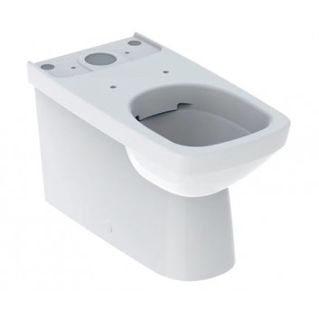 Geberit Selnova Square Підлогова раковина WC do spłuczki nasadzanej, туалет, B35cm, H40cm, T68cm, przylegająca do ściany, частково ukryte mocowania, злив горизонтальний чи вертикальний, Rimfree