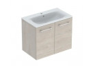 Geberit Selnova Square Комплект szafki під раковину, z dwojgiem двері, 80x65.2x50.2cm, волоський горіх hickory світлий, з раковиною meblową, cienki rant, z переливом, з отвором для змішувача