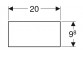 Geberit Smyle Square Wkład do szuflady, podział у формі litery H, do szuflady dolnej, B32.3cm, H9.8cm, T20cm, lava