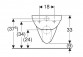 Geberit Selnova Навісна раковина WC, туалет, B35.8cm, H33.2cm, T53cm