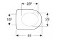 Geberit Selnova Сидіння для унітазу, кріплення od dołu, завіси металічні, zachodząca накривка дошки для унітазного сидіння