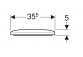 Geberit Selnova Compact Сидіння для унітазу, кріплення od góry, kształt geometryczny, wolne opadanie, zachodząca накривка дошки для унітазного сидіння, антибактеріальна