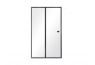 Двері душові для ніши Besco Duo Slide Black, 100x195cm, розсувні, скло прозоре, profil чорний мат.