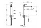 Змішувач для умивальника Gessi Venti20, підлогова, висота 317mm, клапан automatyczny, хром