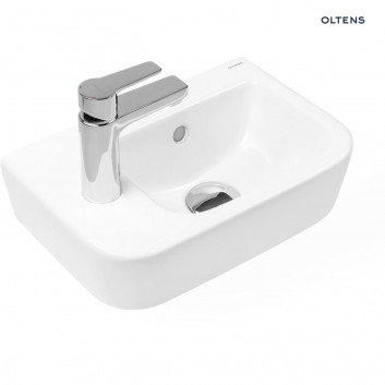 Oltens Vernal умивальник 37x24,5 cm навісна ліва з покриттям SmartClean - біла