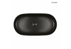 Oltens Hamnes Thin умивальник на стільницю овальна 80 x 40  cm чорний мат.  з покриттям Oltens SmartClean 