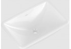 Умивальник монтований в стільниці - Villeroy & Boch/Loop & Friends, 600 x 405 x 185 mm, Weiss Alpin, z переливом, Nieszlifowany