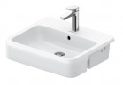 Умивальник на пів стільниці, 55x47cm, Duravit Qatego - Білий блискучий 
