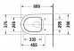 Раковина туалетна навісна, 38,5x57cm, Duravit Qatego Rimless® - Білий блискучий (HyG) 