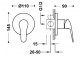 Комплект baterii jednouchwytowej монтажний 2-drożnej Rapid-box prysznicowej TRES BASE PLUS - Хром 