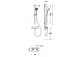 Комплект baterii termostatycznej naściennej prysznicowej TRES BASE PLUS - Хром 
