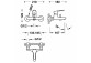 Змішувач одноважільний настінний для ванни i душова, TRES BASE - Хром 