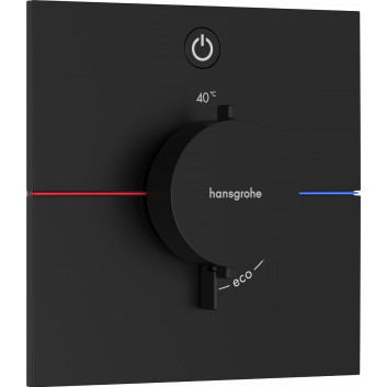 Змішувач термостатичний, прихований do 1 odbiornika, Hansgrohe ShowerSelect Comfort E - Чорний Хром Szczotkowany