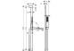 Душовий комплект 100 1jet EcoSmart зі штангою 90 cm, Hansgrohe Pulsify E - Хром 