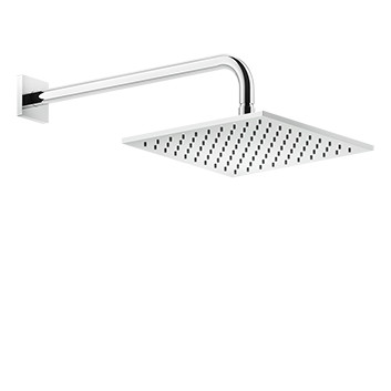 Верхній душ Gessi Rilievo, квадратна, 250x250mm, тримач настінні 389mm, хром