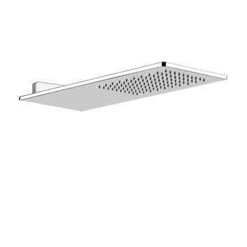 Верхній душ настінний Gessi iSpa, 550x200mm, прямокутна, mirror steel