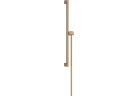 Душова штанга S Puro 65 cm z suwakiem EasySlide і шлангом przysznicowym Isiflex 160cm, Hansgrohe Unica - Бронза Szczotkowany