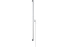 Душова штанга E Puro 90 cm z suwakiem EasySlide і шлангом przysznicowym Isiflex 160cm, Hansgrohe Unica - Хром 