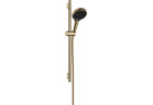 Душовий комплект 130 3jet зі штангою S Puro 65 cm PushSlider i tekstylnym wężem для душа Designflex 160 cm, Hansgrohe Rainfinity - Золотий Optyczny Polerowany