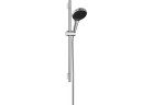 Душовий комплект 130 3jet EcoSmart зі штангою S Puro 65 cm PushSlider i tekstylnym wężem для душа Designflex 160 cm, Hansgrohe Rainfinity - Хром 