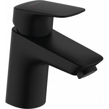 Одноважільний змішувач для умивальника 70 з комплектом зливу Push-Open, Hansgrohe Logis - Чорний Матовий 