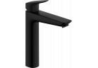 Одноважільний змішувач для умивальника 190 з комплектом зливу, Hansgrohe Logis - Чорний Матовий 