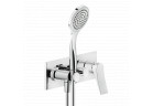 Змішувач душовий Gessi Rilievo, настінний, 2 виходи wody, душовий комплект, element на стіну, Black Metal Brushed PVD