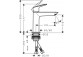 Одноважільний змішувач для умивальника 110 Fine, CoolStart без комплекту для зливу, Hansgrohe Logis - Чорний Матовий