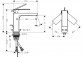 Одноважільний змішувач для умивальника 110 з комплектом зливу, Hansgrohe Tecturis E - Хром 