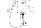Одноважільний змішувач для умивальника 110 z główką Bidetta і шлангом для душа 160 cm, Hansgrohe Tecturis S - Хром 