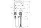 на 2 отвори змішувач для умивальника 150 CoolStart z niezamykanym kompletem odpływowym, Hansgrohe Tecturis S - Хром