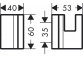 Гачок для рушників, AXOR Universal Rectangular - Чорний Хром Szczotkowany