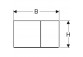 Кнопка Geberit Sigma 10 спуск передній для прихованих зливних бачків UP320 - білий/хром/білий