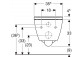 Комплект wiszącej miski WC, туалет, ukryte mocowania, Rimfree, з сидінням для унітаза, з накривкою przykrywającą сидіння, Geberit Smyle Square - Білий 