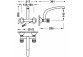 Змішувач двозахоплювальний настінний кухонний, Tres Cocina - Хром