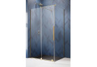 Фронт кабіни Radaway Furo Gold KDJ 100, лівий варіант, з стінкою, 100x200cm, двері розсувні, скло прозоре, profil золотий szczotkowany