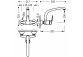Змішувач одноважільний настінний кухонний, Tres Cocina - Хром