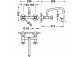 Змішувач двозахоплювальний настінний кухонний, Tres Cocina - Сталь