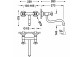 Змішувач двозахоплювальний настінний кухонний, Tres Cocina - Сталь