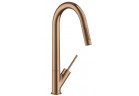 Змішувач Axor Starck кухонний одноважільний z rozpylaczem EcoSmart Brushed Red Gold