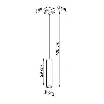 Lampa навісна Sollux Ligthing LOOPEY 1, GU10 40W, чорний/золотий