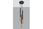 Lampa навісна Sollux Ligthing MOZAICA 3P G9 3X12W, чорний/мідь